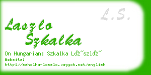 laszlo szkalka business card